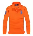 polo en coton pique t-shirt slim fit orange